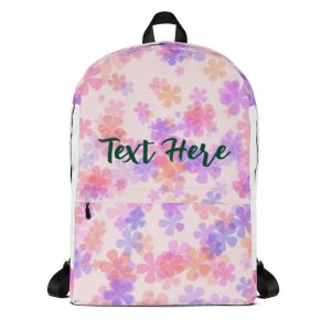 Pink Purple Flowers School Backpack