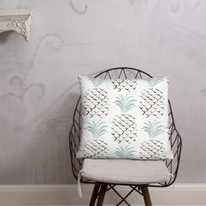 Pineapple Abstract Art Basic Pillow