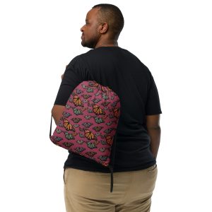 Colorful Butterfly Drawstring bag