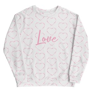 Pink Arrow Heart Unisex Sweatshirt
