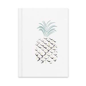 Pineapple Abstract Art Hardcover journal matte