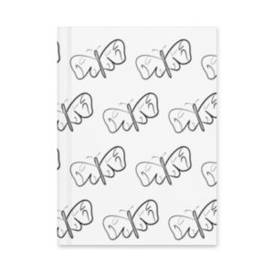 Black and White Butterfly Hardcover journal matte