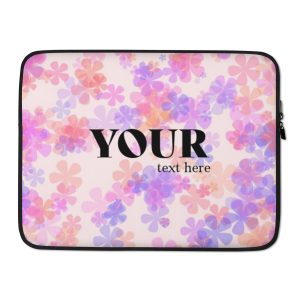 Pink and Purple Flowers Laptop Sleeve