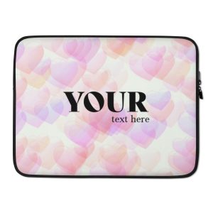 Pink Purple Hearts Laptop Sleeve
