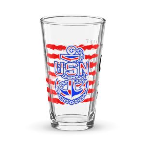 Military Navy Chief Shaker pint glass