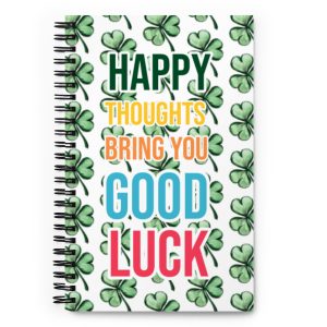 Good Luck Shamrock Spiral notebook