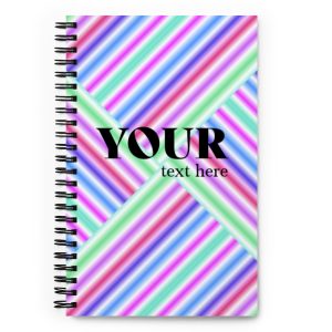 Green Red Blue Purple Striped Spiral Dotted Line Notebook