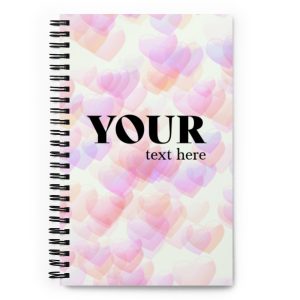 Pink Purple Hearts Spiral notebook