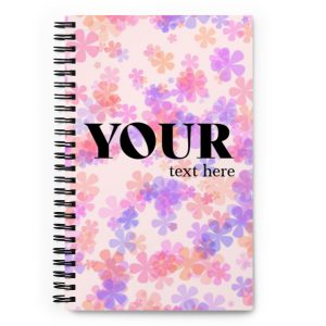 Pink Purple Flowers Spiral notebook