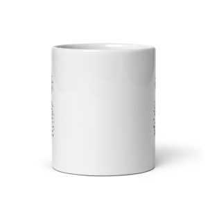 Pineapple Abstract Art White glossy mug