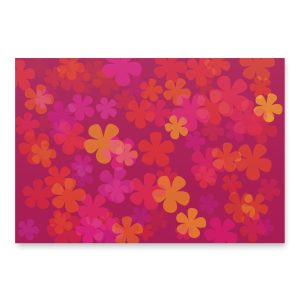 Orange Yellow Pink Flowers Wrapping paper sheets