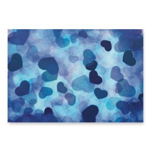 Light Blue, Navy Blue Hearts Wrapping paper sheets