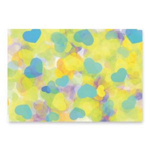 Yellow Blue Hearts Wrapping paper sheets