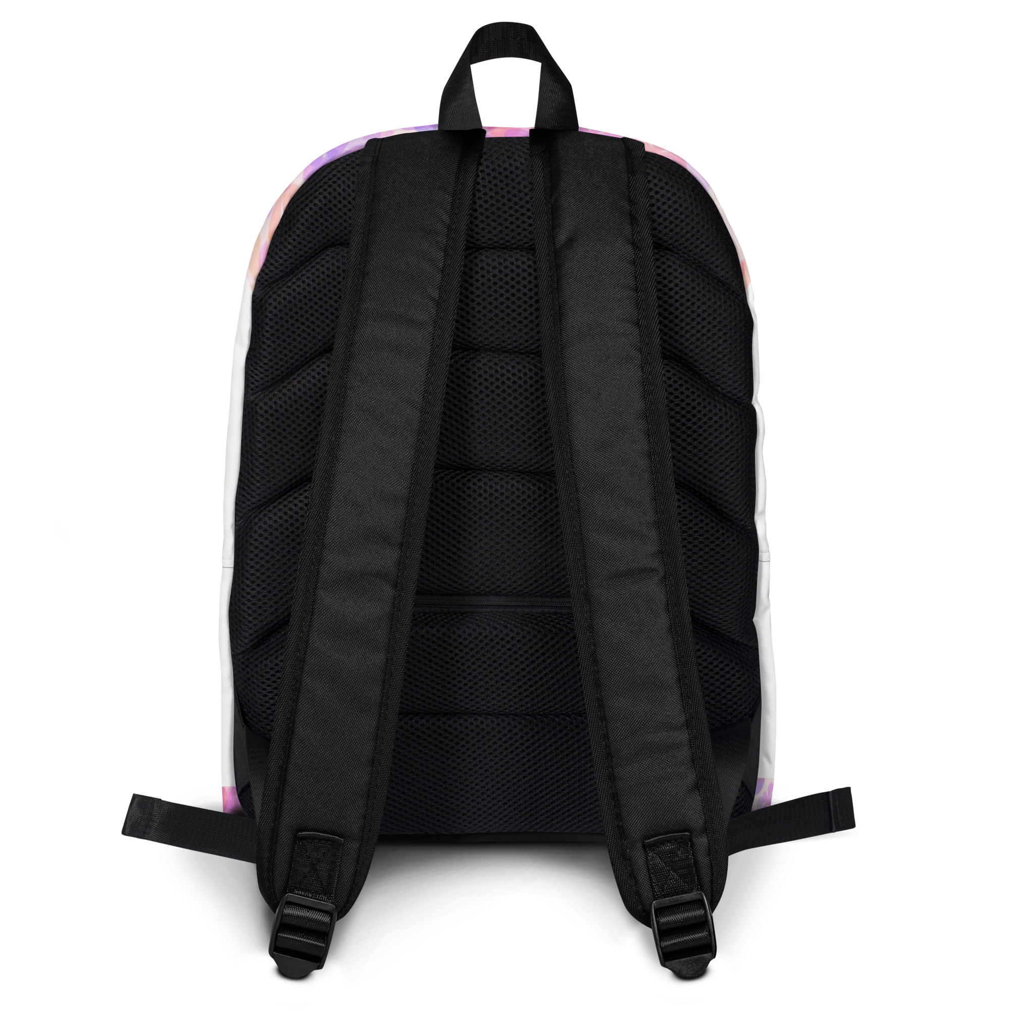Pink and Purple Floral Personalized Backpack - Image 3