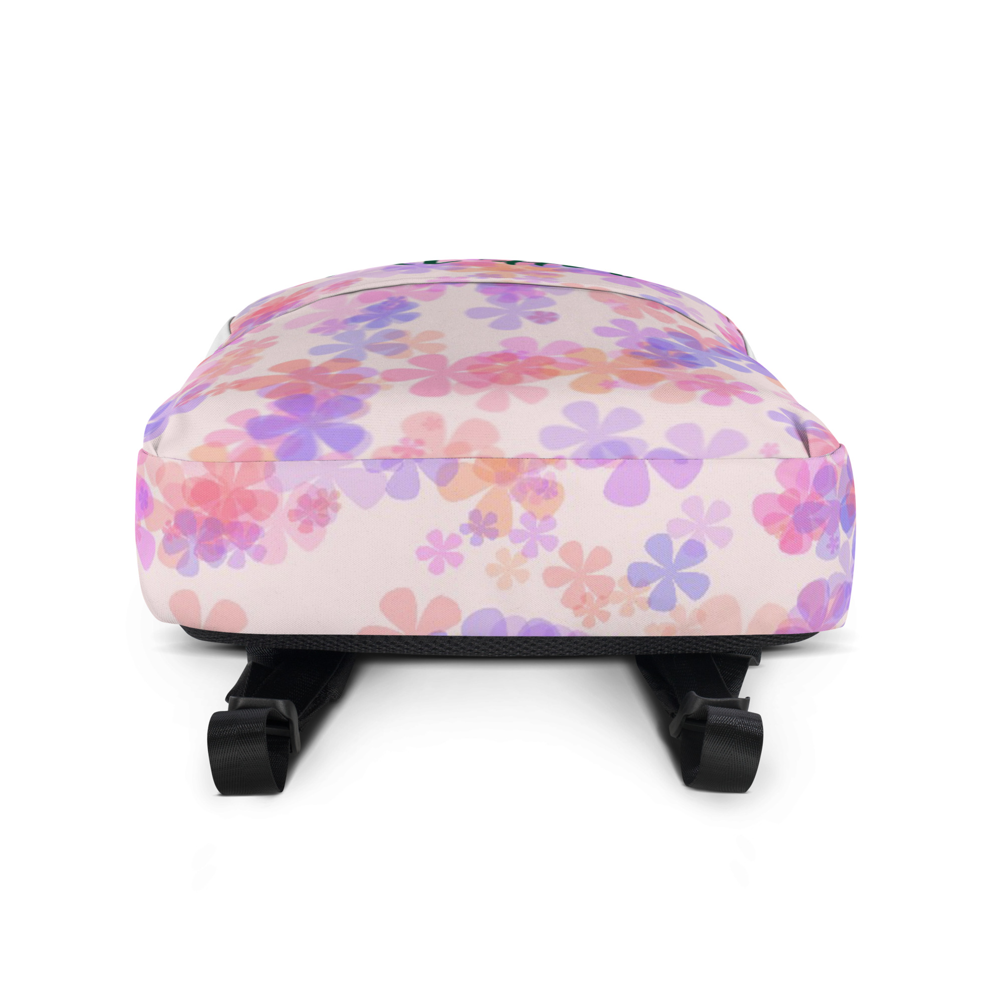 Pink and Purple Floral Personalized Backpack - Image 4