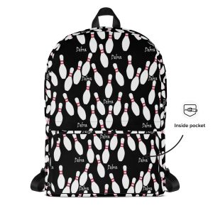 Custom Name Bowling Pin Backpack