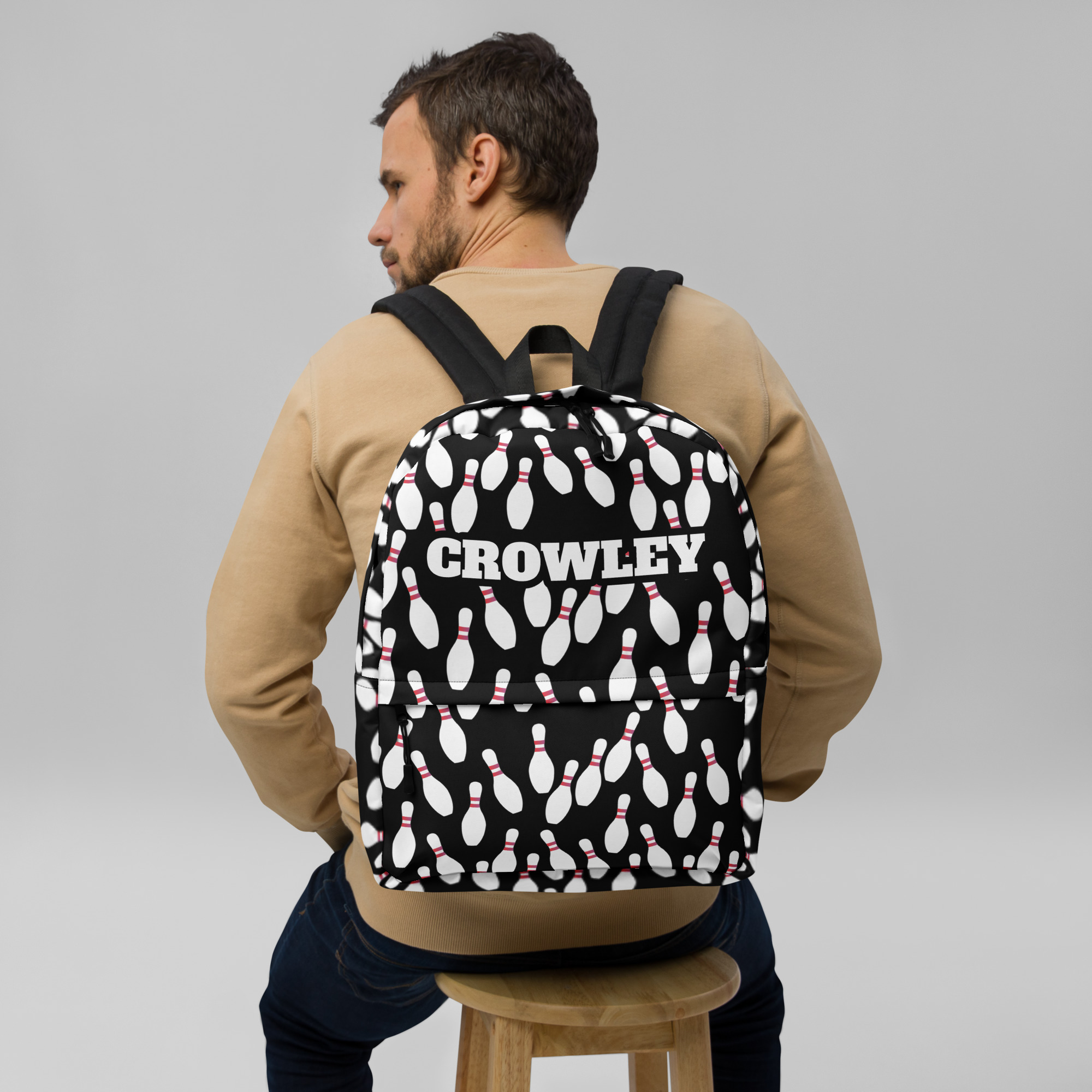 Personalized Last Name Bowling Backpack - Image 2