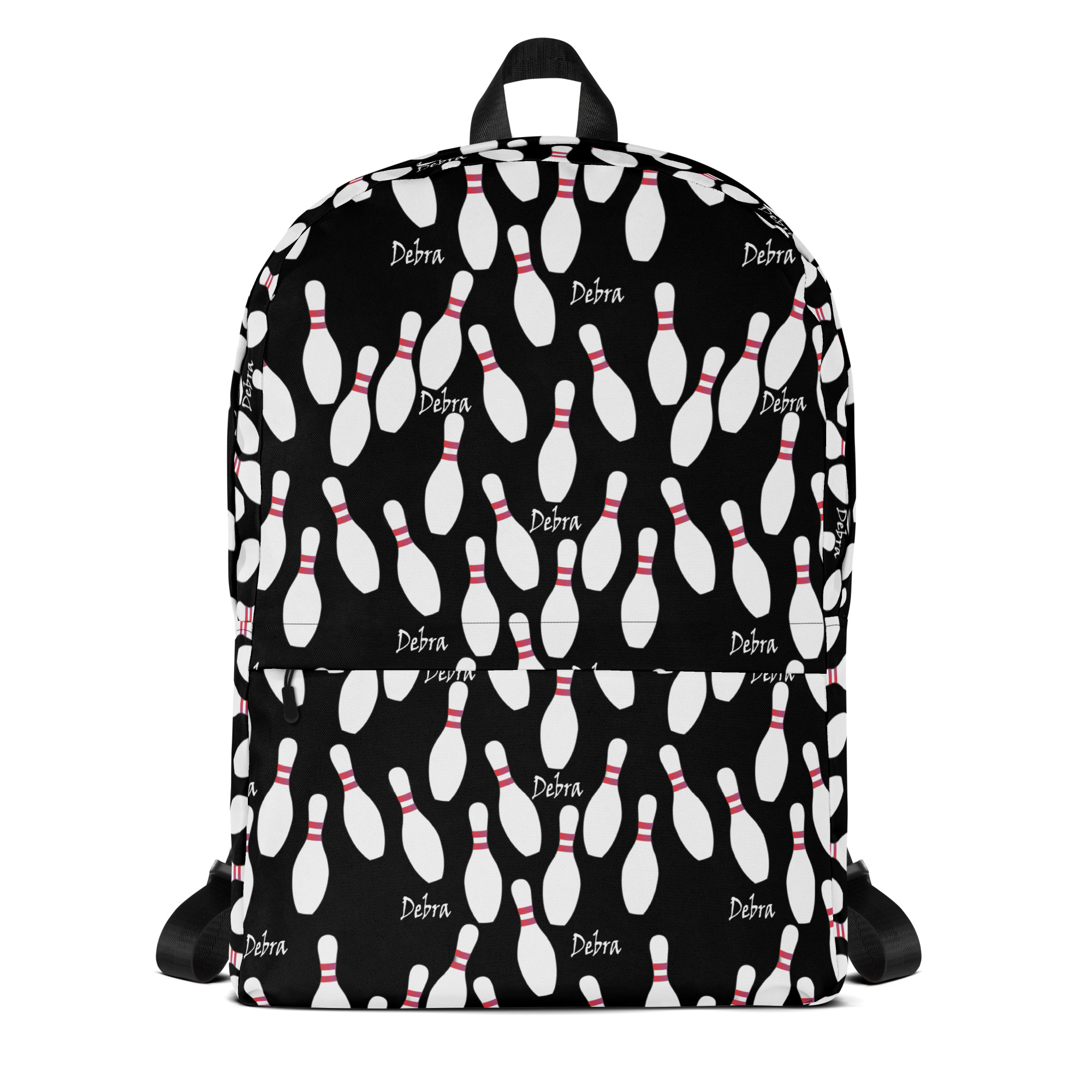 Custom Name Bowling Pin Backpack - Image 5