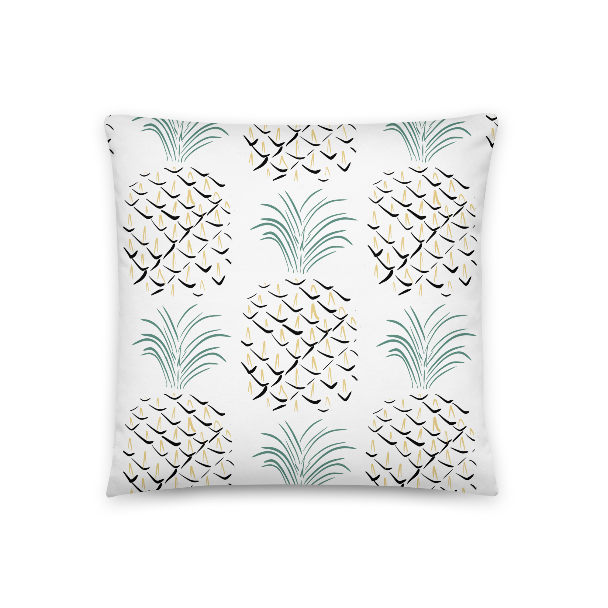 Pineapple Abstract Art Basic Pillow - Image 8