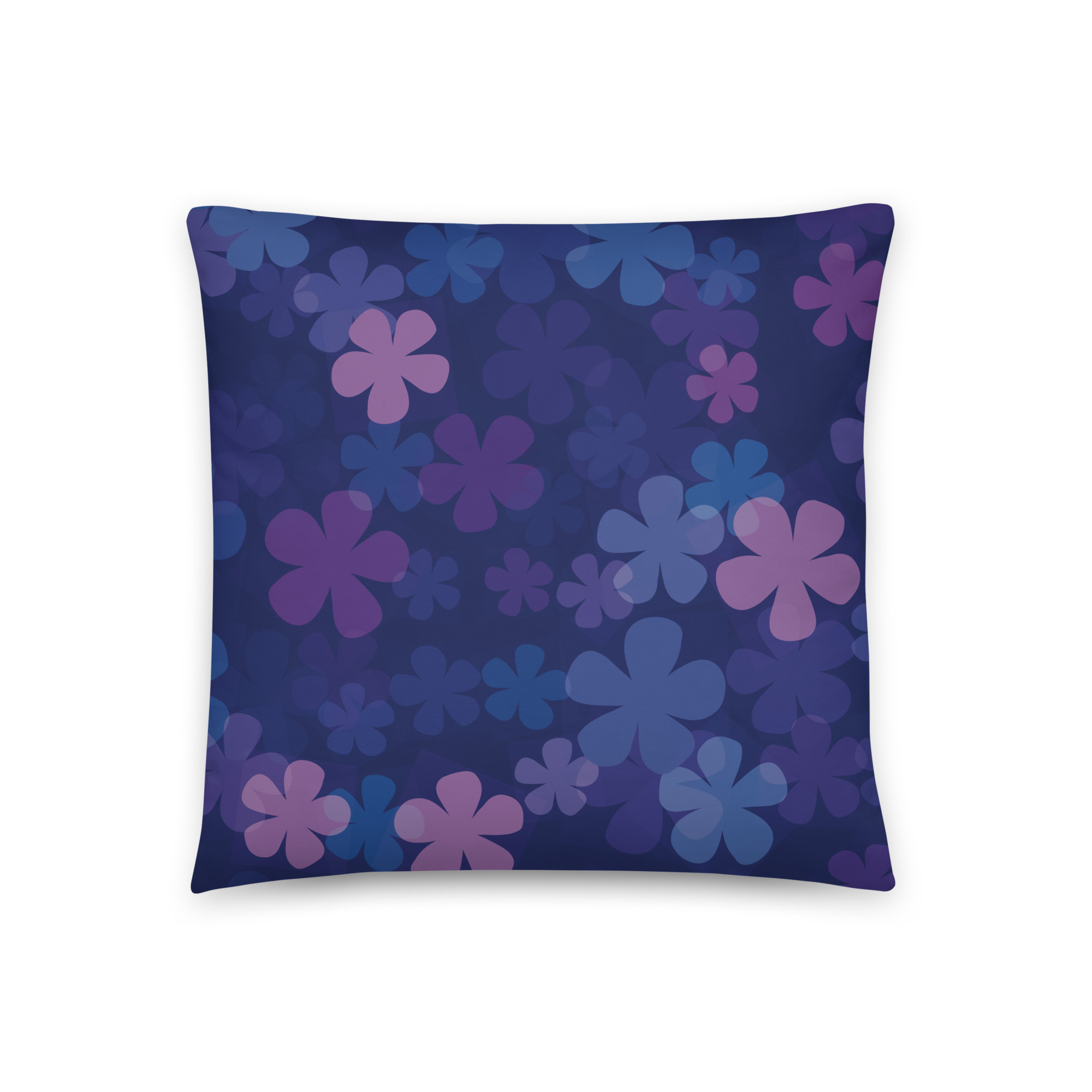 Midnight Retro Floral Basic Pillow - Image 7
