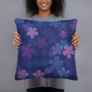 Midnight Retro Floral Basic Pillow
