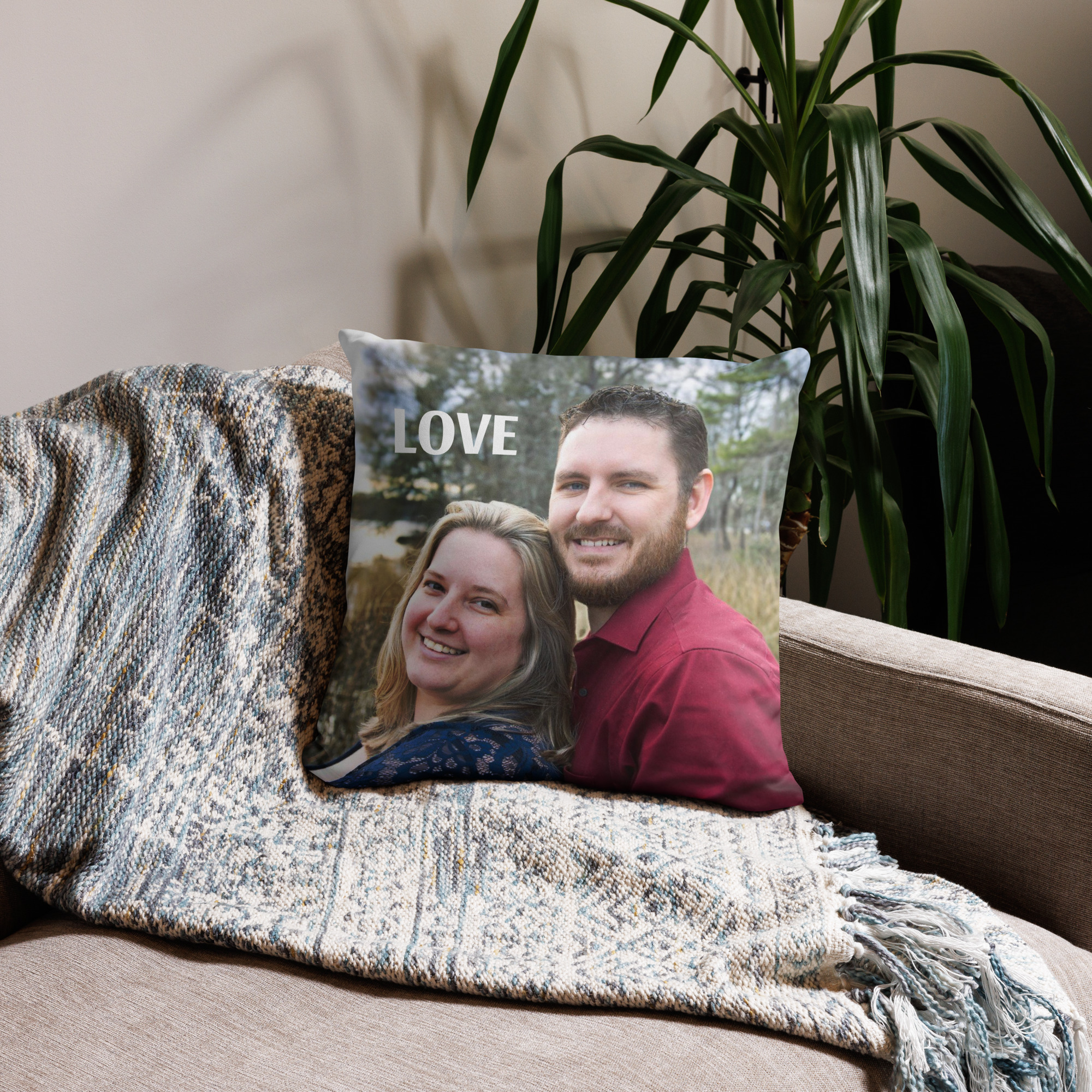 Couples in Love Basic Pillow - Image 5