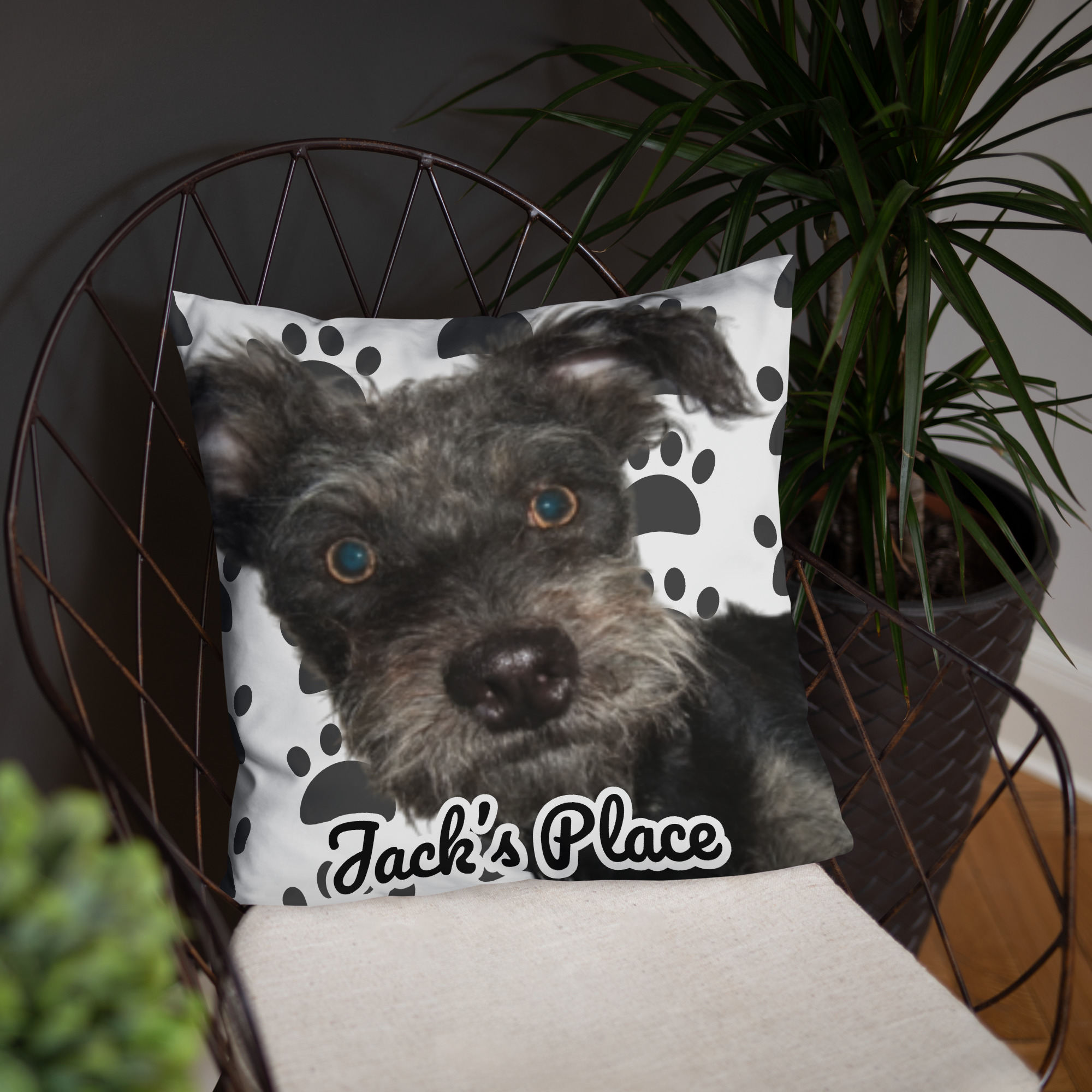 Personalized Dog Basic Throw Pillow - Image 6