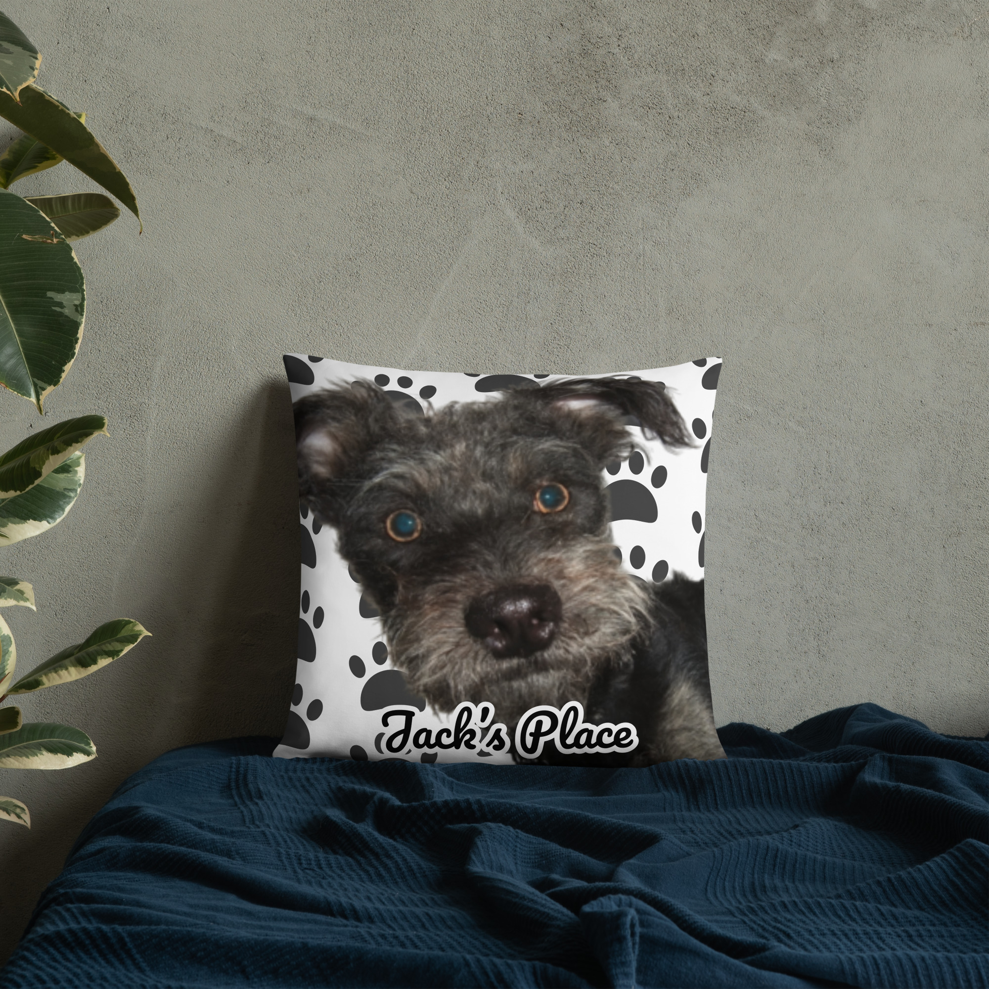 Personalized Dog Basic Throw Pillow - Image 4
