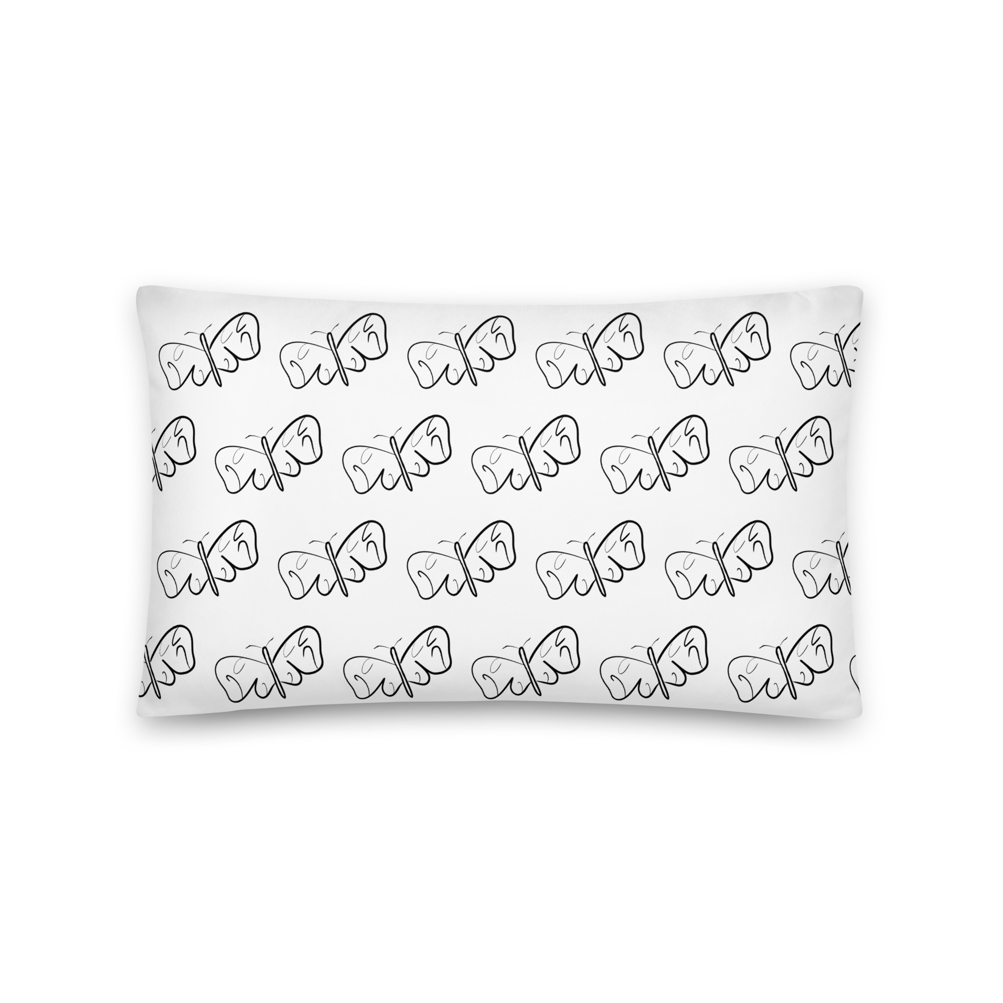 Black and White Butterfly Basic Pillow - Image 10