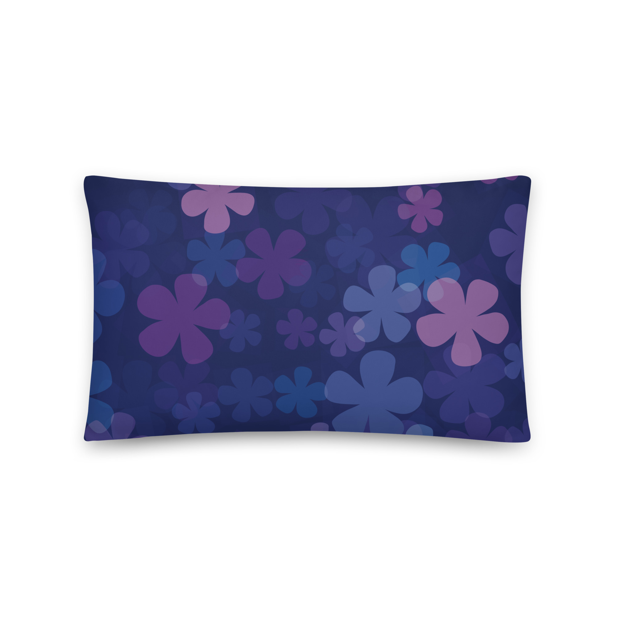 Midnight Retro Floral Basic Pillow - Image 10