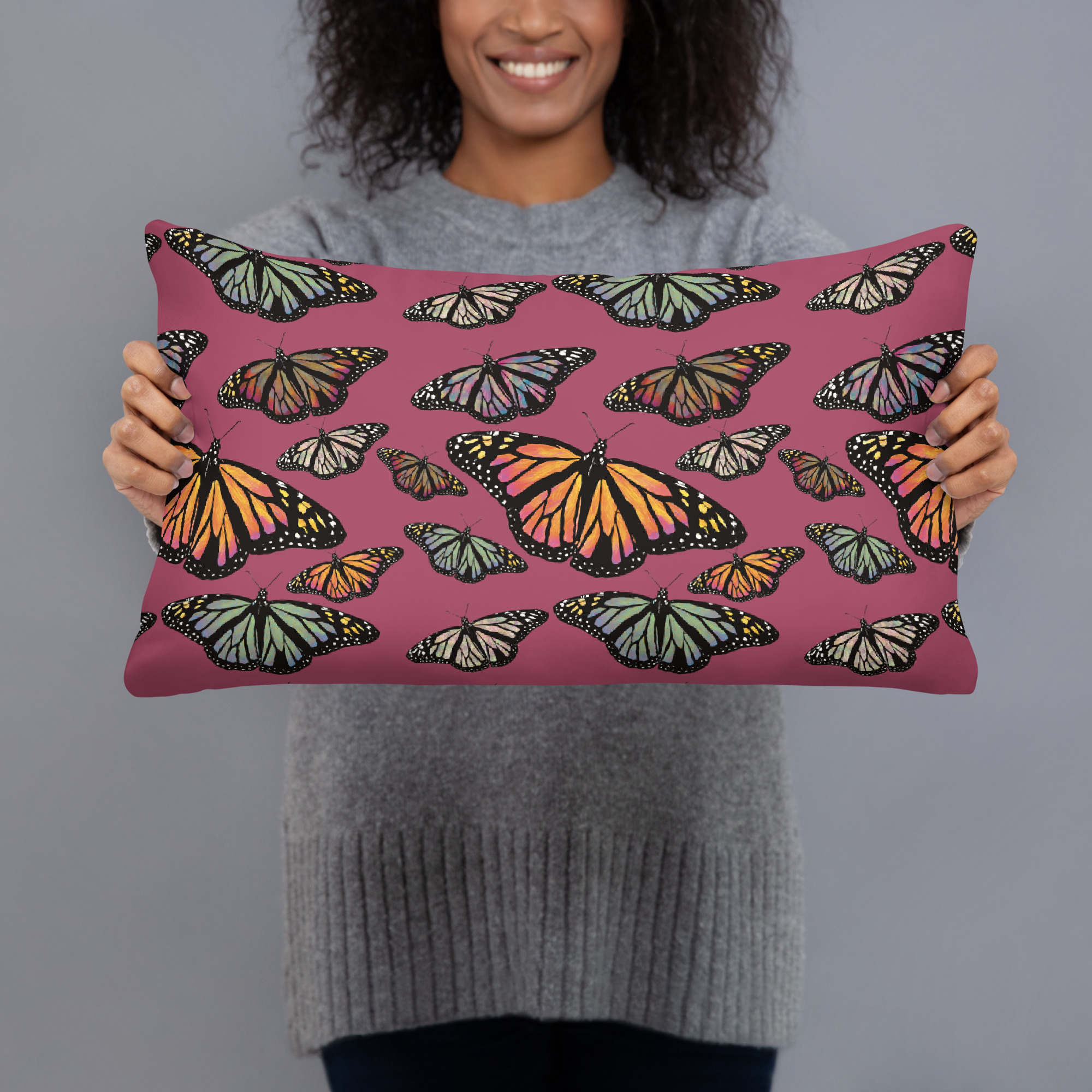 Colorful Butterfly Basic Pillow - Image 5