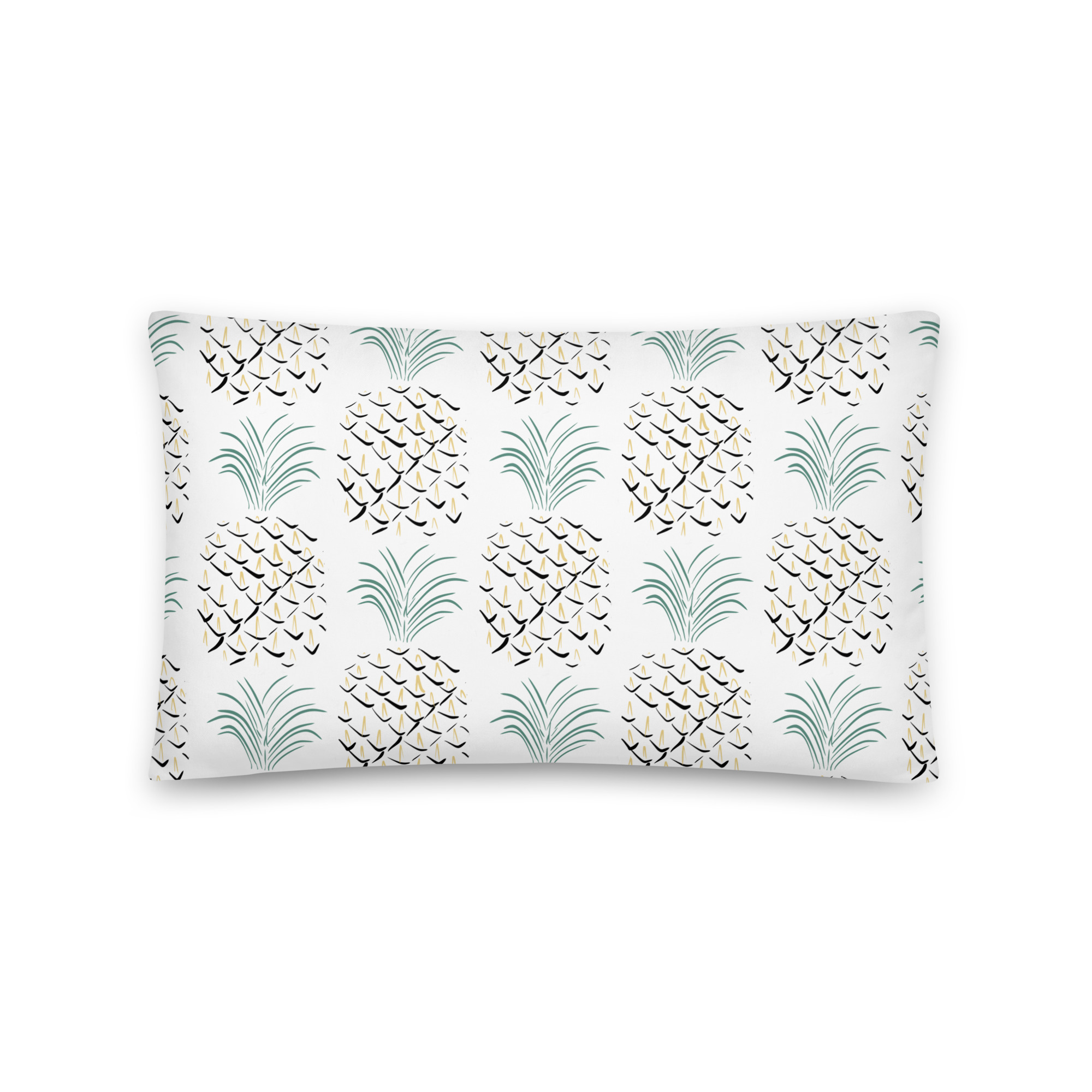 Pineapple Abstract Art Basic Pillow - Image 9