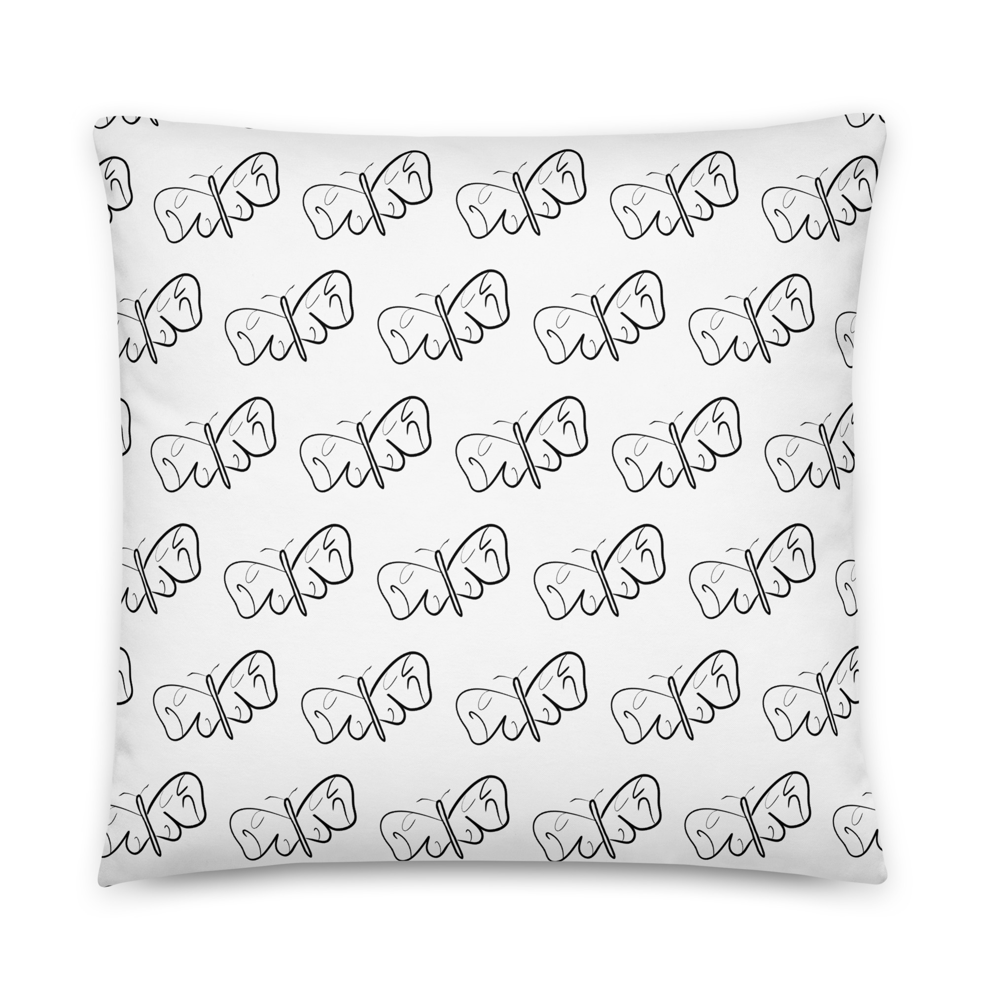 Black and White Butterfly Basic Pillow - Image 12