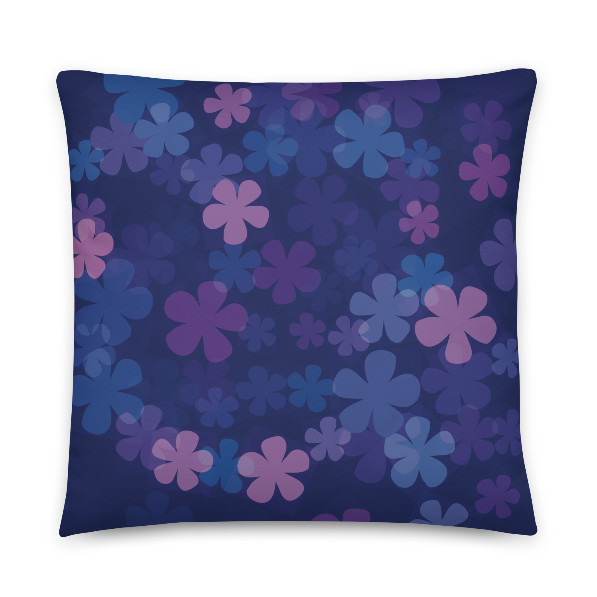 Midnight Retro Floral Basic Pillow - Image 12