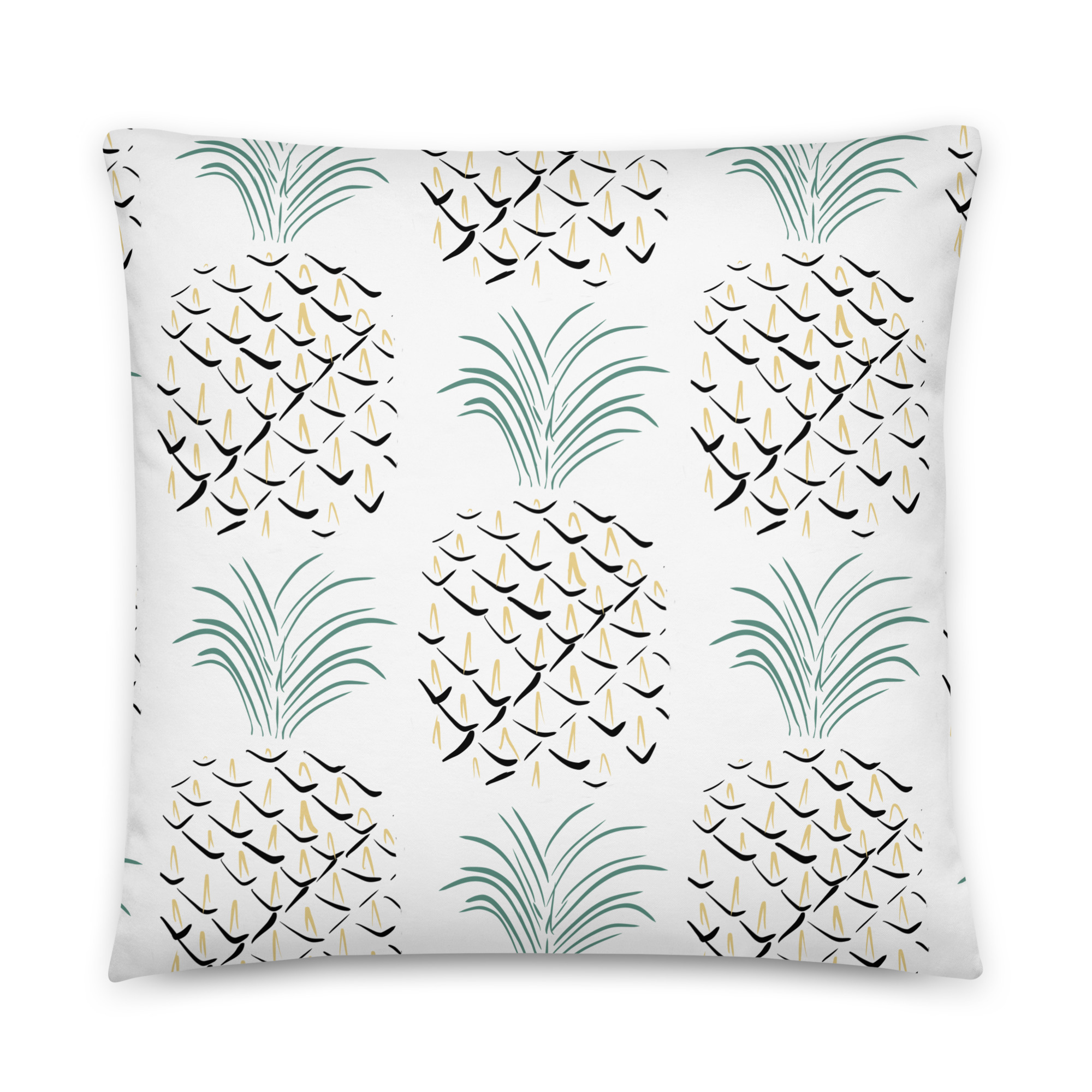 Pineapple Abstract Art Basic Pillow - Image 11