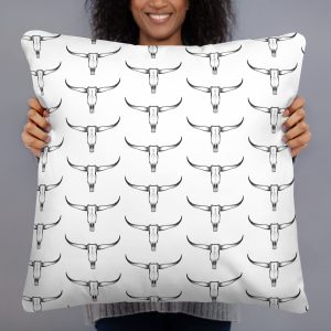 Texas Longhorn Skull Basic Pillow