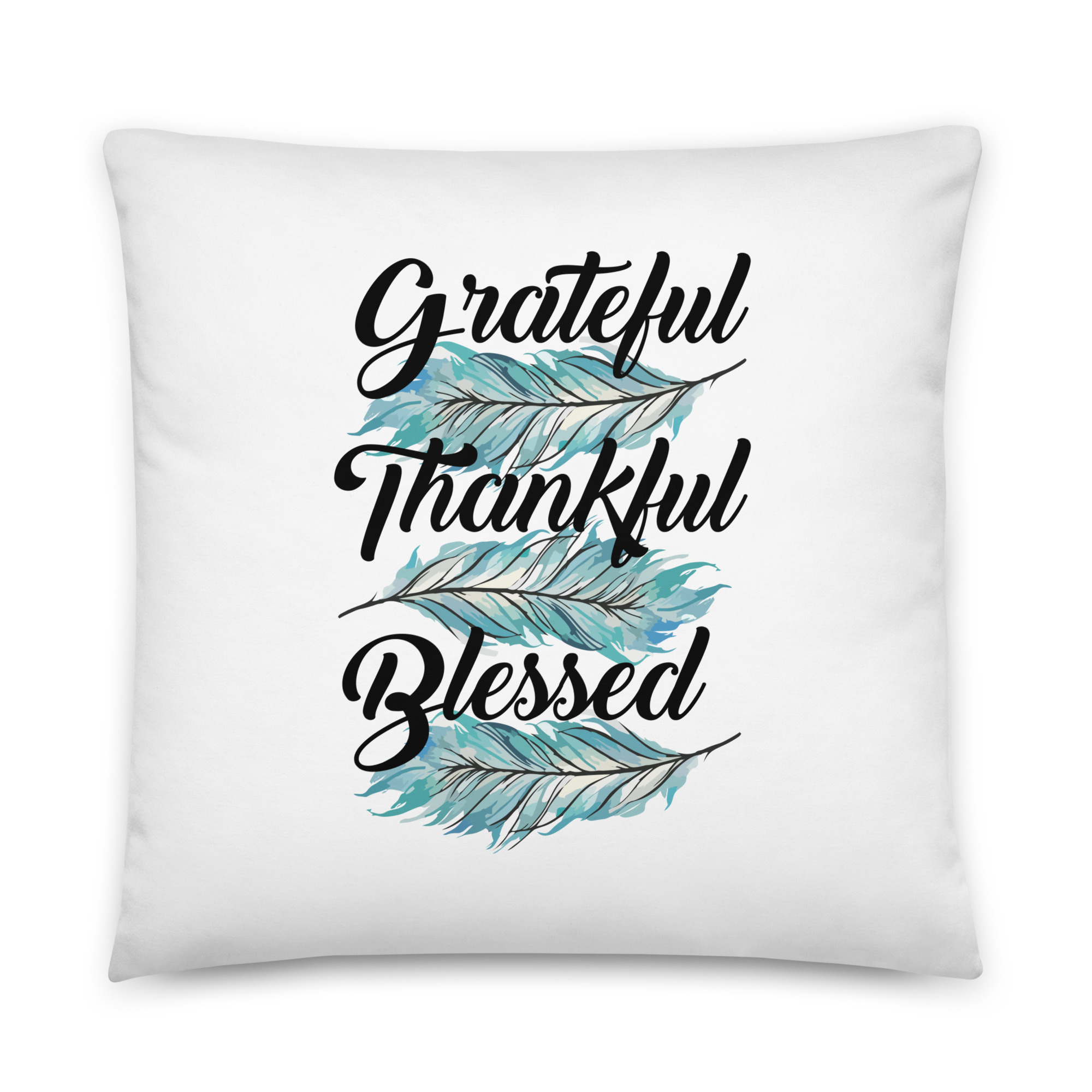 Thankful Grateful Blessed Basic Pillow - Image 11