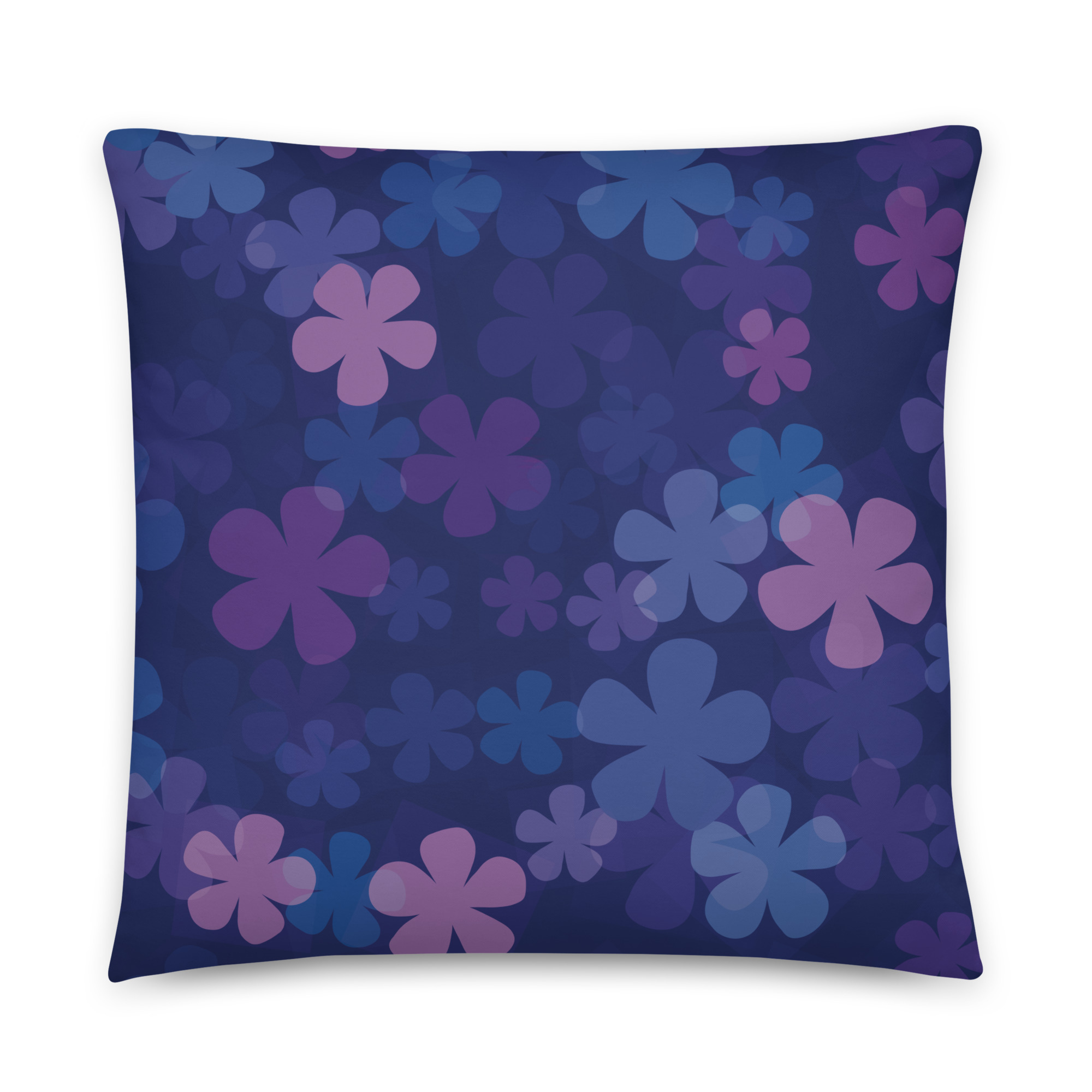 Midnight Retro Floral Basic Pillow - Image 11
