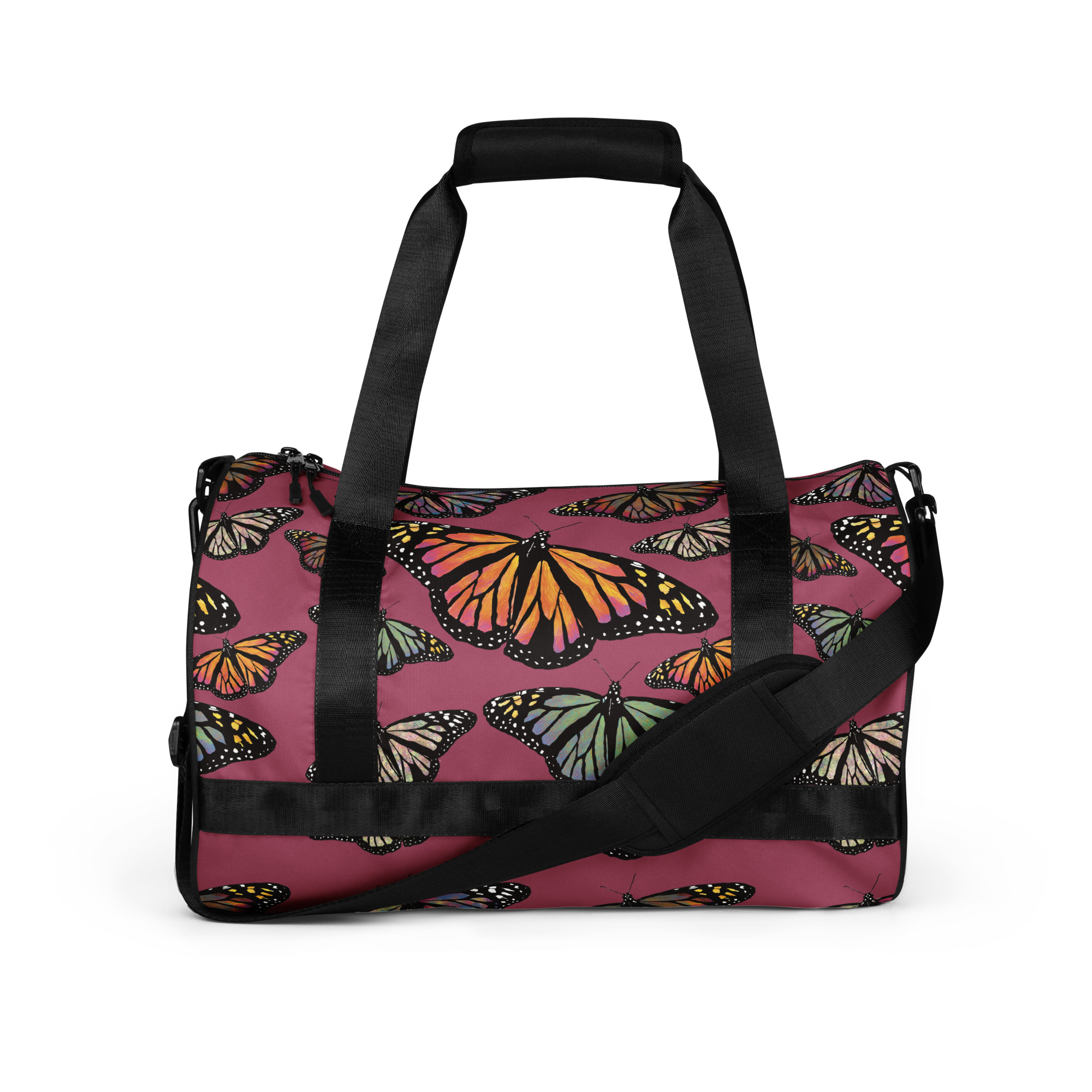 Colorful Butterfly All-over print gym bag - Image 2