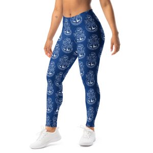 Navy Logo Blue Leggings