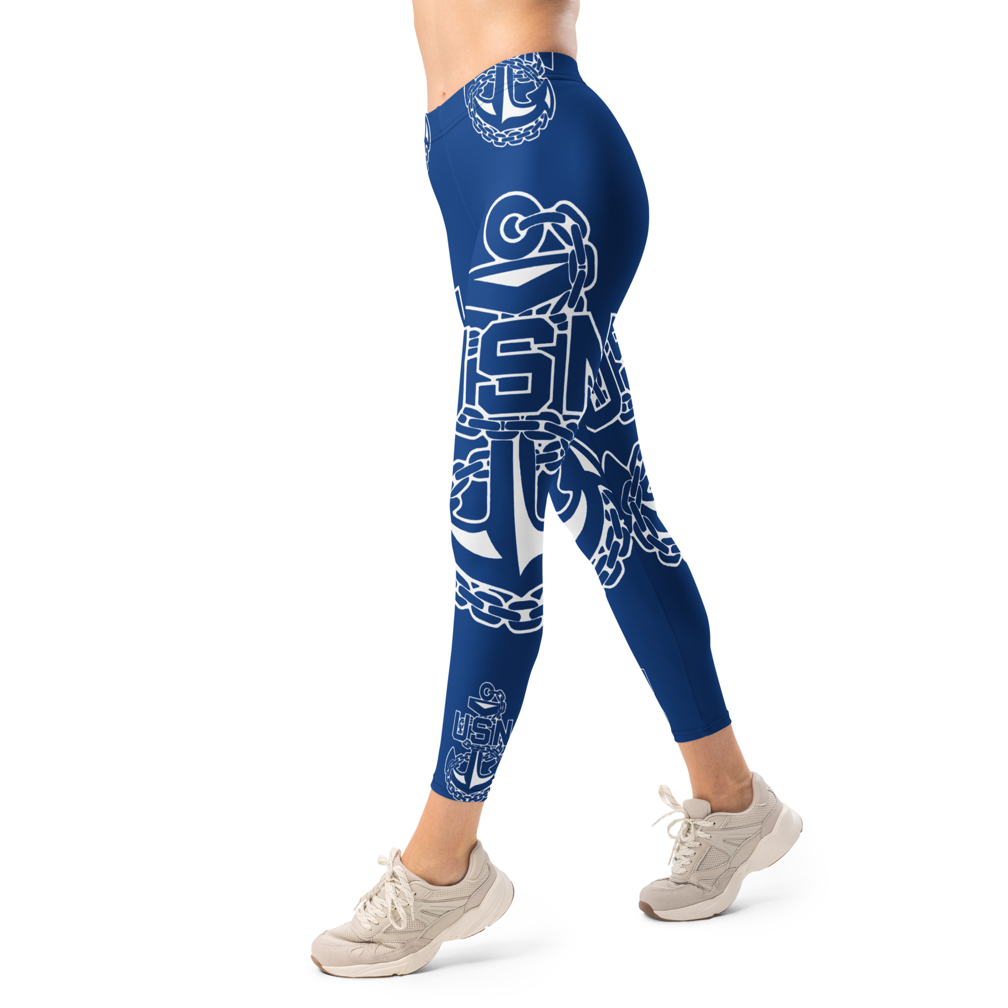Large Print Military Navy Leggings - Image 4