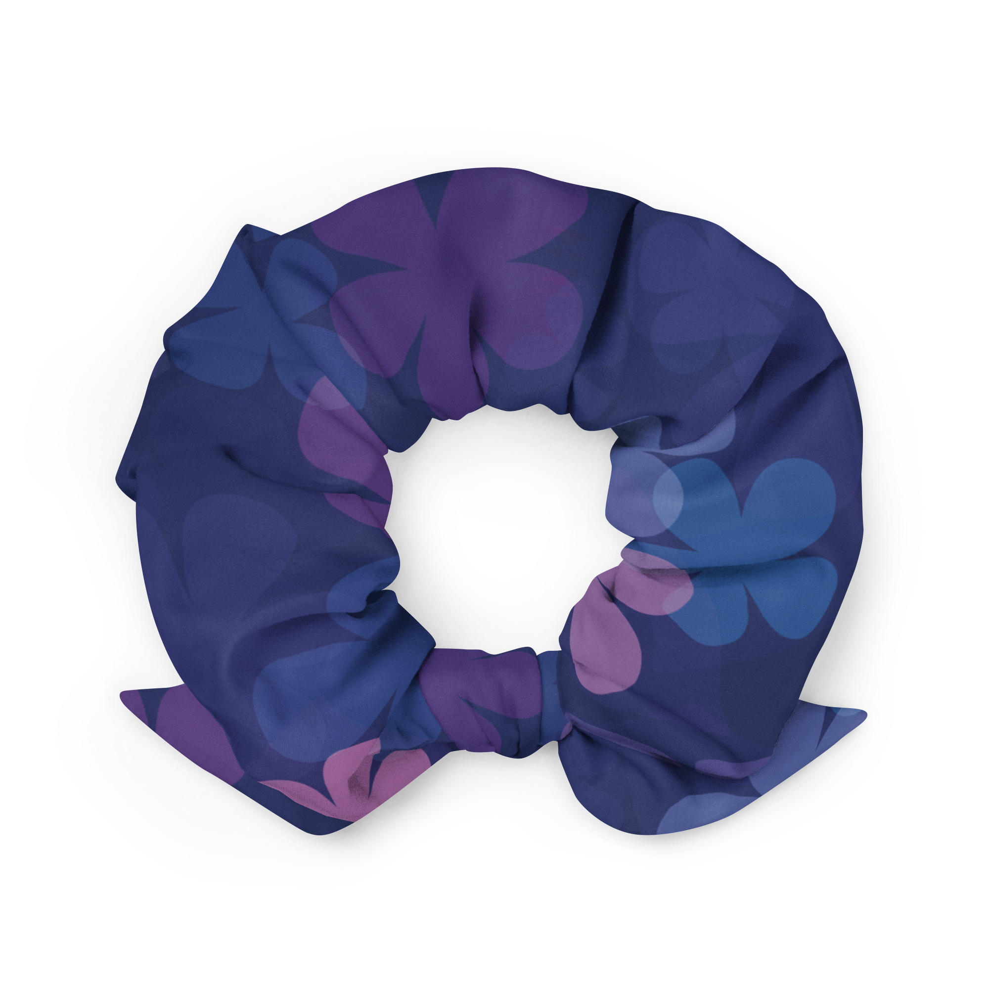 Midnight Retro Floral Scrunchie - Image 2