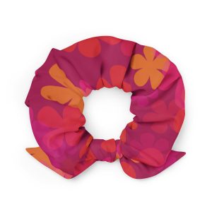 Retro Floral Scrunchie
