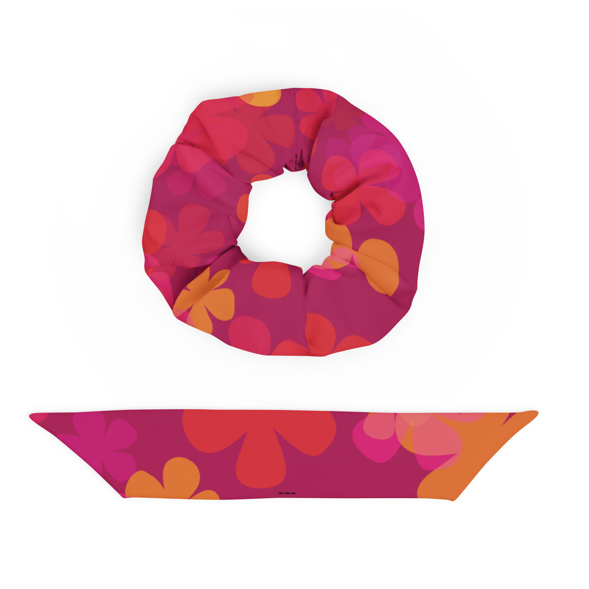 Retro Floral Scrunchie - Image 3