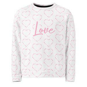 Pink Arrow Heart Unisex Sweatshirt