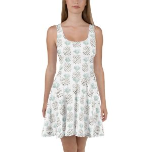 Pineapple Abstract Art Skater Dress