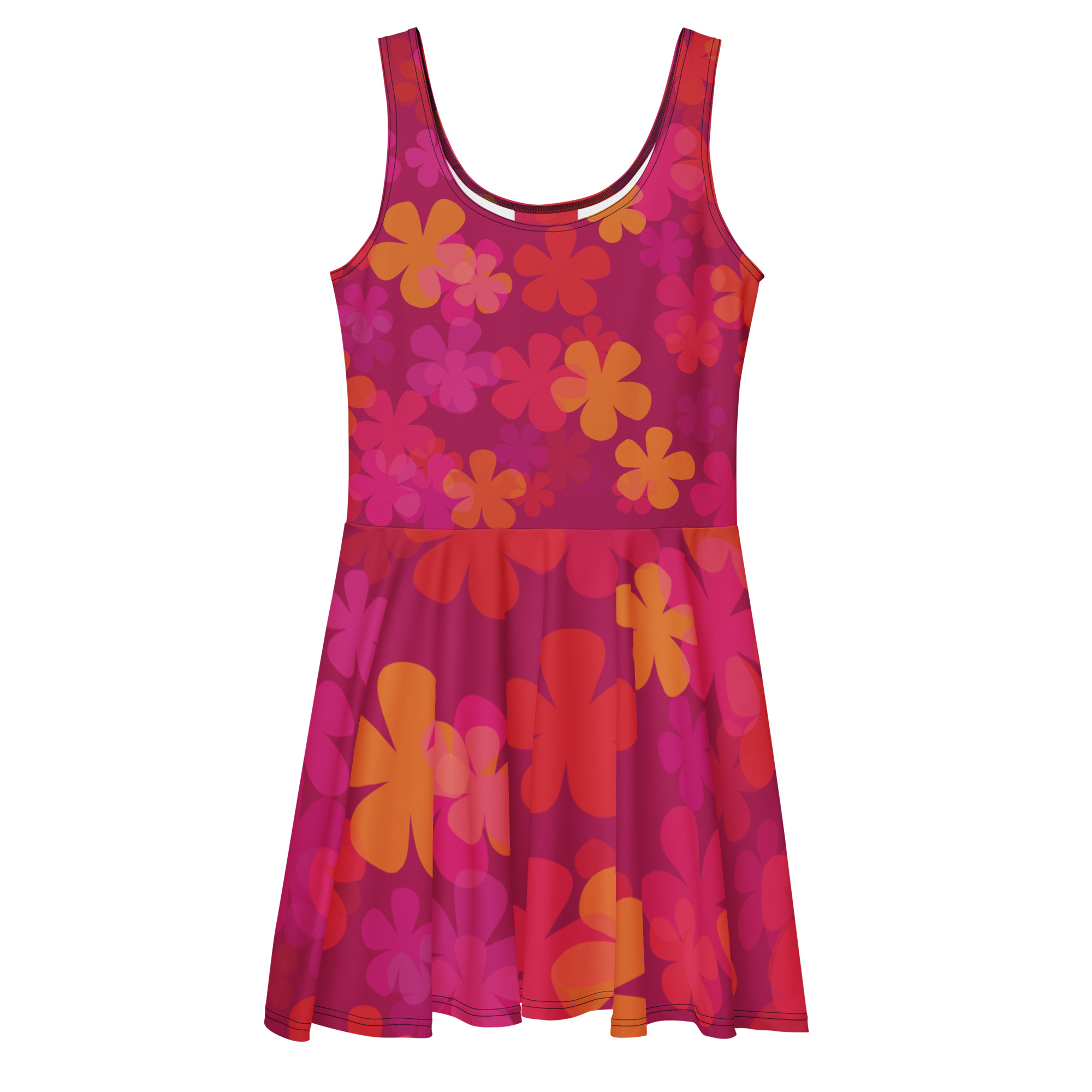 Retro Floral Skater Dress - Image 2