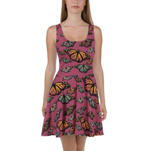Colorful Butterfly Skater Dress