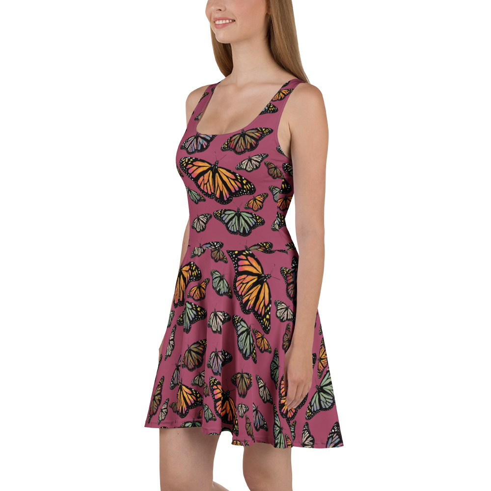 Colorful Butterfly Skater Dress - Image 4