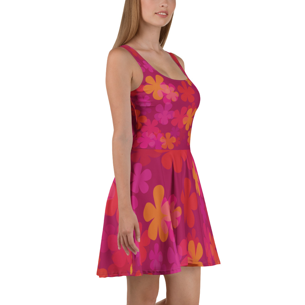 Retro Floral Skater Dress - Image 5